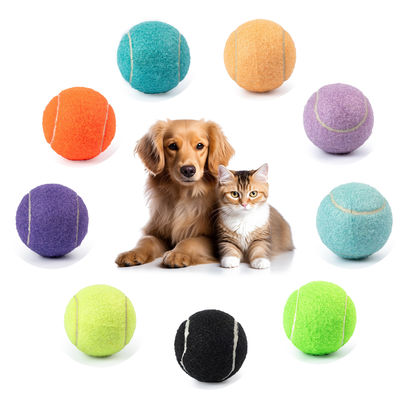 comprare Tennis per animali domestici Interattivo Cane Gioco di palla Lancio di gomma Cane Masticare giocattoli Macaro colorato fabbricazione online