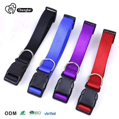 comprare Collare per cani Oem Custom Luxury Logo personalizzato regolabile per animali domestici Collare di nylon in bianco fabbricazione online