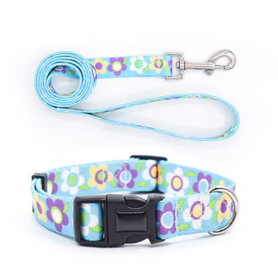 comprare Collare e guinzaglio per cani in pelle personalizzato Set di guinzaglio a strisce fabbricazione online