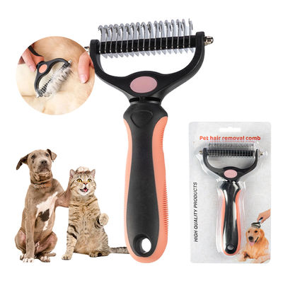comprare TPR Dog Hair Remover Brush Portatile doppio lato pettine per cani fabbricazione online