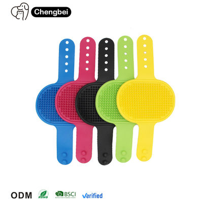 comprare Maniglia regolabile Dog Bath Brush TPR Massaggio Gomma Curry Comb Dog Grooming fabbricazione online