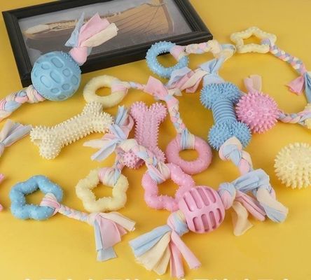 comprare Giocattoli per cani Piccoli cuccioli per cani Giochi naturali da masticare Molar Rod Tpr Rope Gioco di gatto fabbricazione online