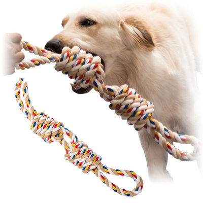 comprare Dog Toy Pet Cotton Rope Toy Tough Rope Colore misto Divertente e durevole per animali attivi fabbricazione online