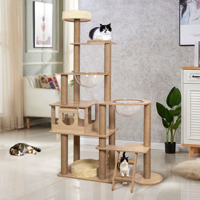 comprare Attività del gattoStagione 4 Stagioni Albero Sisal Raschiatura di posti di legno Attività del gatto Playhouse fabbricazione online
