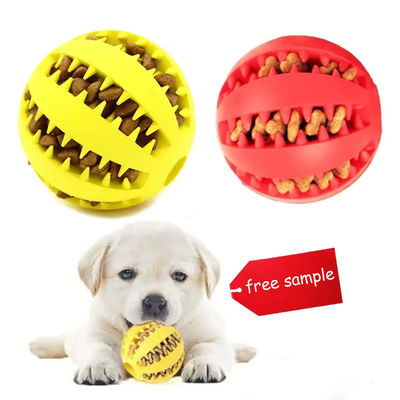 comprare Red Rubber Interactive Pet Ball Pet Chew Toys 6cm 7cm Imbroglibile Dog Ball fabbricazione online