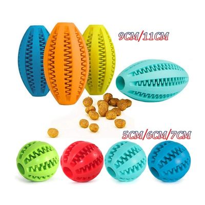 comprare Palla arancione per erogare dolcetti per animali domestici Palla in gomma solida per animali domestici Giocattolo da masticare per cani in gomma naturale fabbricazione online