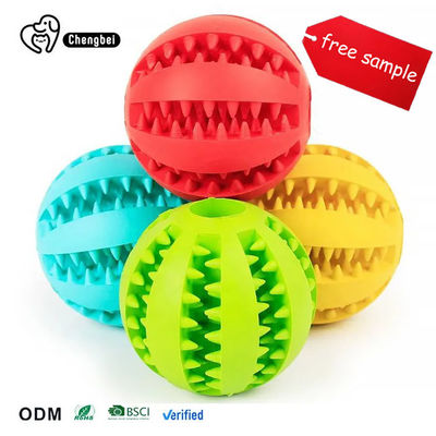 comprare Immagine 7cm Gomma morbida resistente a morsi non tossica Dog Chew Toy Balls per animali domestici Food Treat Feeder e pulizia dentale fabbricazione online