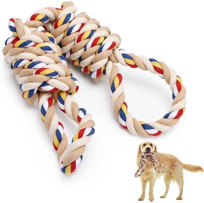 comprare Cani giocattolo a corda resistente grande morso interattivo pet nodo giocattolo colori mostra durata fabbricazione online