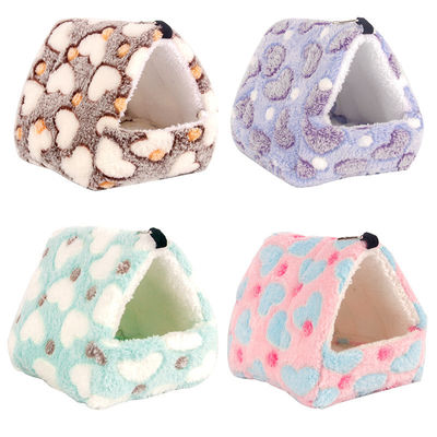 comprare Cinchillas hamster biancheria da letto morbida di flanello Pet House piccola stampa modello coniglio ratto hamster fabbricazione online