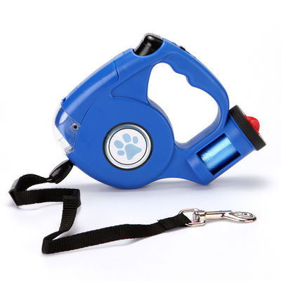 Pet Leash Flashlight LED Disegno retrattile Spazzatura universale sacchetto di cacca pulizia