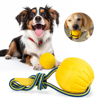 7cm 9cm schiuma palle per cani EVA galleggiante giocattoli per animali da masticare giallo viola personalizzato