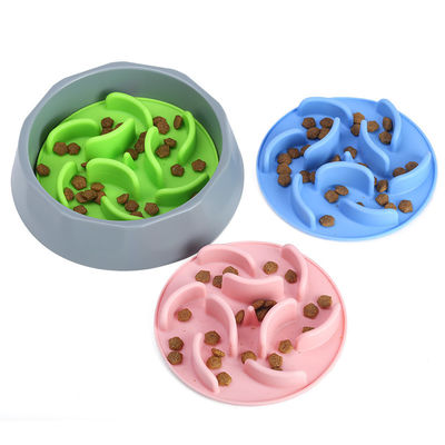 Non automatico Pet Slow Feeder Bowl pieghevole Silicone Cat Slow Feeder