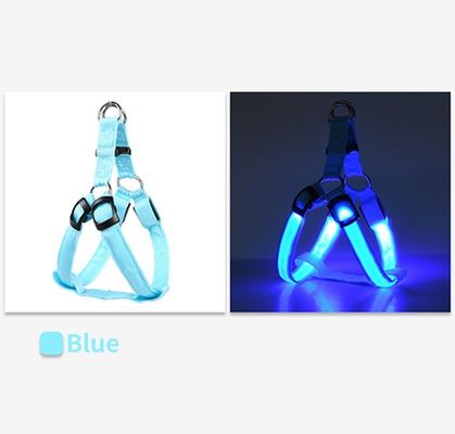 Giubbotto di guinzaglio per cani a LED Ricaricabile USB Disegno riflettente Guinzaglio regolabile Passeggiate all'aperto