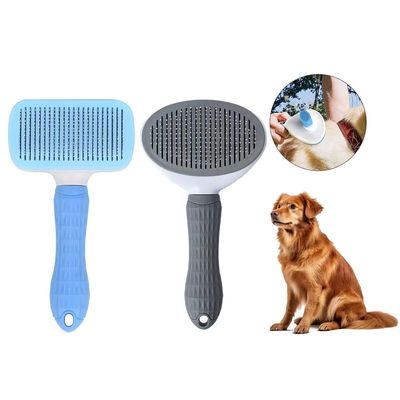 Pellettina per cani auto-pulitore blu, sciacquone per cani con funzione massaggio