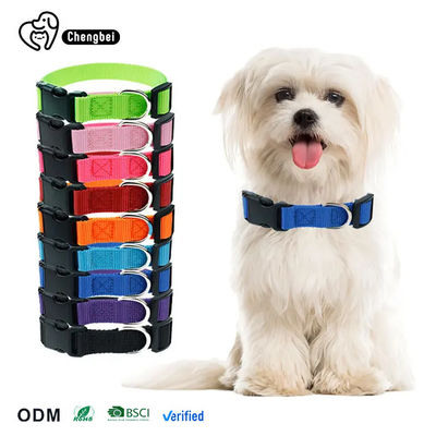 Pet Blank Plain Collare di Nylon Personalizzato per Cani Leash e Collare per Cani Sostenibili