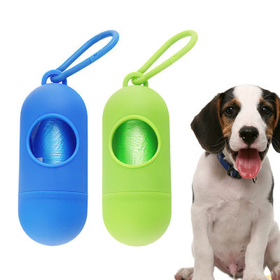 Tenitore sacchetto per cani blu verde 11,5*4,3 cm Tenitore di plastica per cani per passeggiate