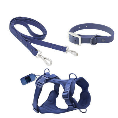 Decorazione Logo personalizzato impermeabile Soft PVC Collare per cani e Leash Harness Set