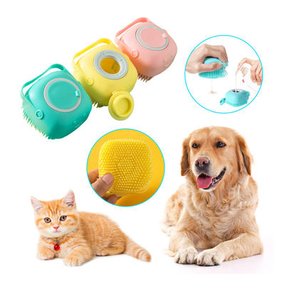 Spazzola per lo shampoo rosa blu Spazzola per il bagno per cani in silicone Custom