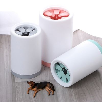 360° Coppa di pulitore di zampe da cane in Silicone Bianco