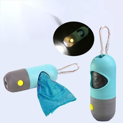 Sacchetti di cacca per cani biodegradabili in plastica con torcia a LED Sacchetti per cani