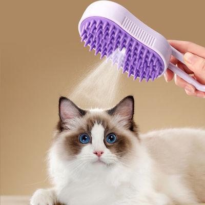 Spazzola per la cura del pelo per animali domestici Spazzola pettine 3 in 1 auto-pulizia ABS TPR