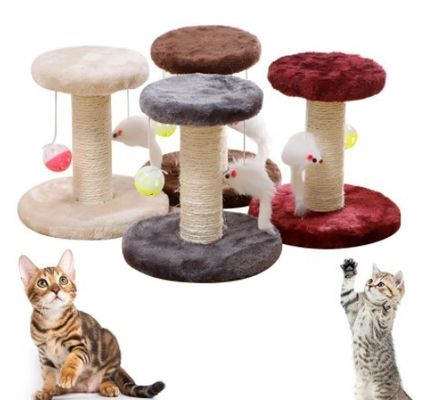 Gatti di Natale Raschiatura Postal Legno Massello Rosso Marrone Gatto Raschiatura palo