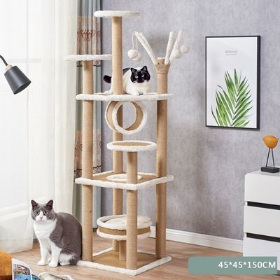 Albero di gatti di lusso moderno con caratteristiche di prodotto sostenibile
