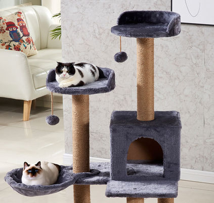 Casa di gatto di legno grattatore gatto nero grattatore palo torre personalizzata