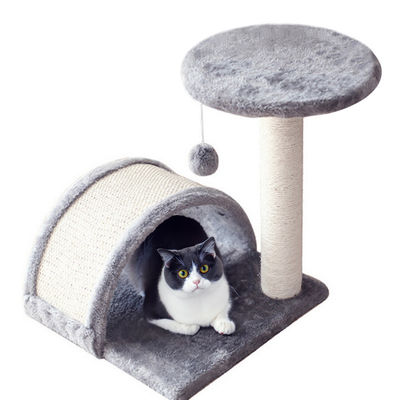 Casa per gatti sostenibile e raschiatrici in tessuto