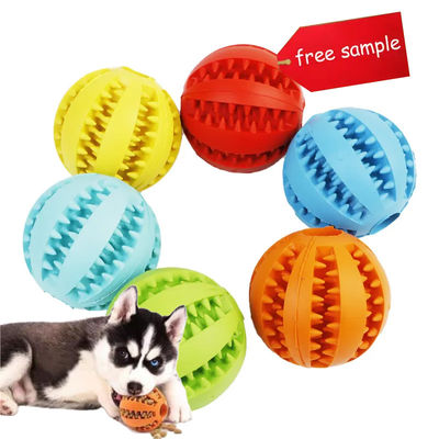Gomma TPR 5cm Interattivo Giochi di palla per cani Indistruttibile Palla per cani Blu Arancione Giallo