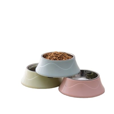 Acciaio inossidabile Dogs Bowl Cat Food Bowl Custom Colorato Capacità 400ml Disegno personalizzato