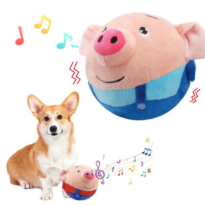 Dog Plush Toy Funny Pig Electronic Interactive Pet Bouncing Balls Attivo Muovendosi strillante