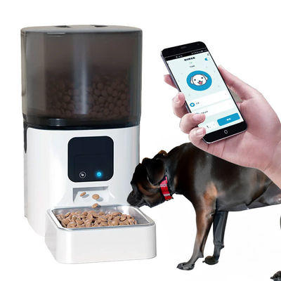 Aggiustatore per gatti intelligente ABS 6L bianco Aggiustatore automatico per animali domestici con telecamera per animali di piccola taglia