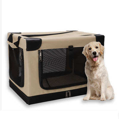 Conveniente e portatile Oxford tessuto pieghevole pet cassetta kennel sacchetto con supporto rimovibile